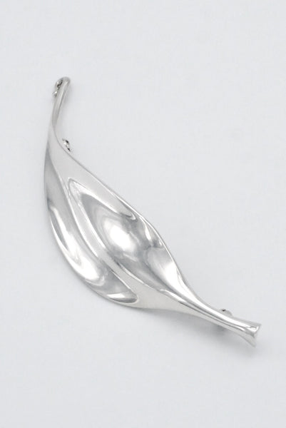 Vintage Georg Jensen Sterling Silver Plume Brooch - Design 391