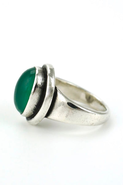 Size US 7.3/4 SOLID Sterling popular Silver Chrysoprase Ring, Natural Boi Chrysoprase 925 Solid Silver Ring,