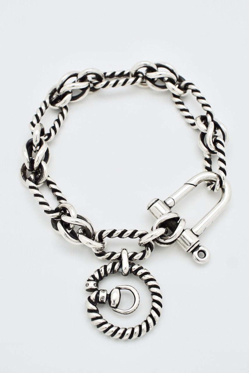 Vintage Gucci Sterling Silver Twist Link Bracelet