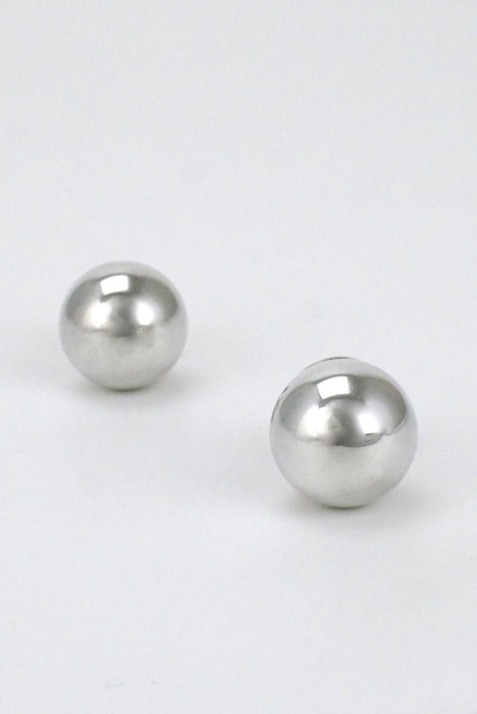 Vintage Georg Jensen Silver Ball Earrings - Design 141