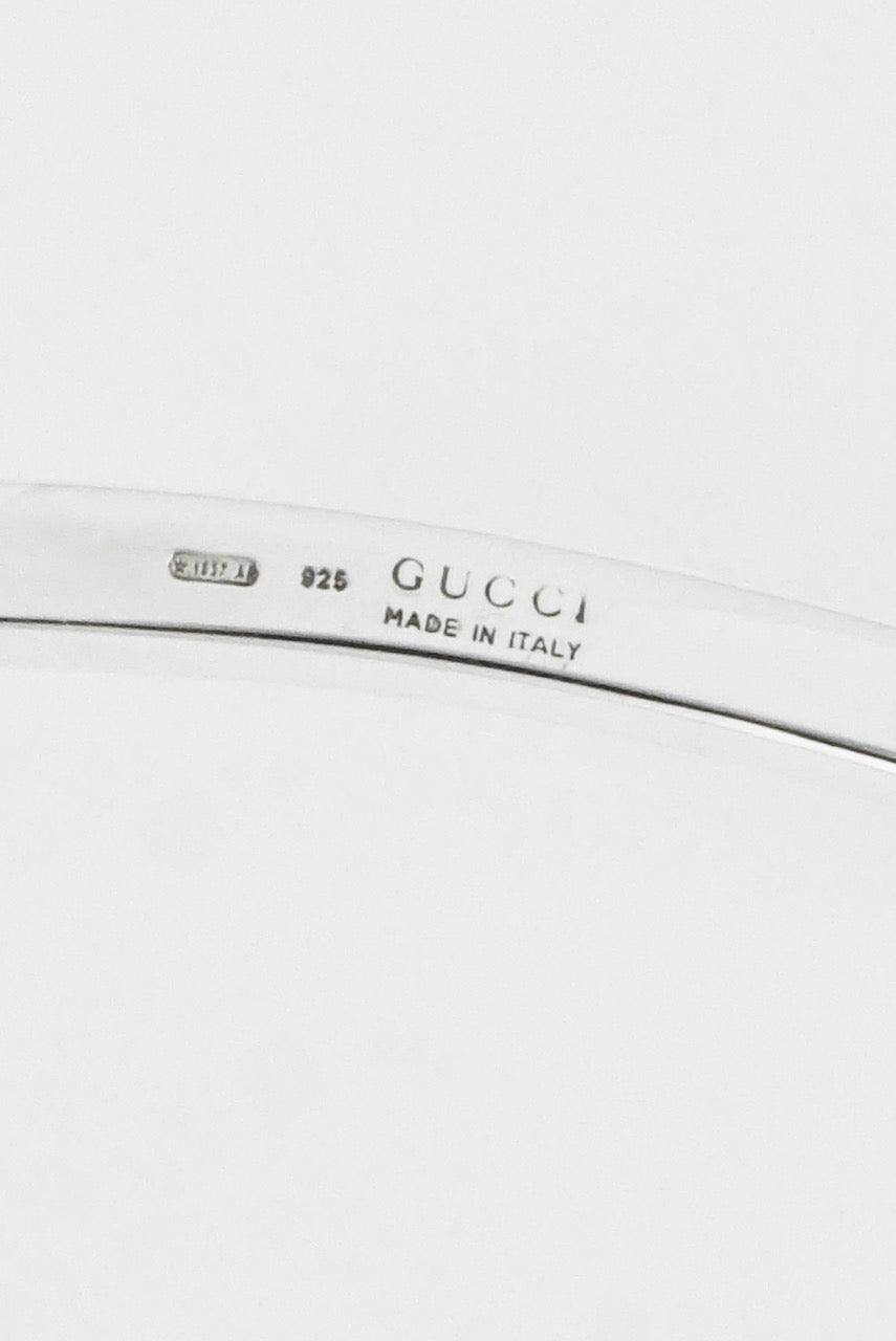 Vintage Gucci Sterling Silver Neck Ring Collar 1980s