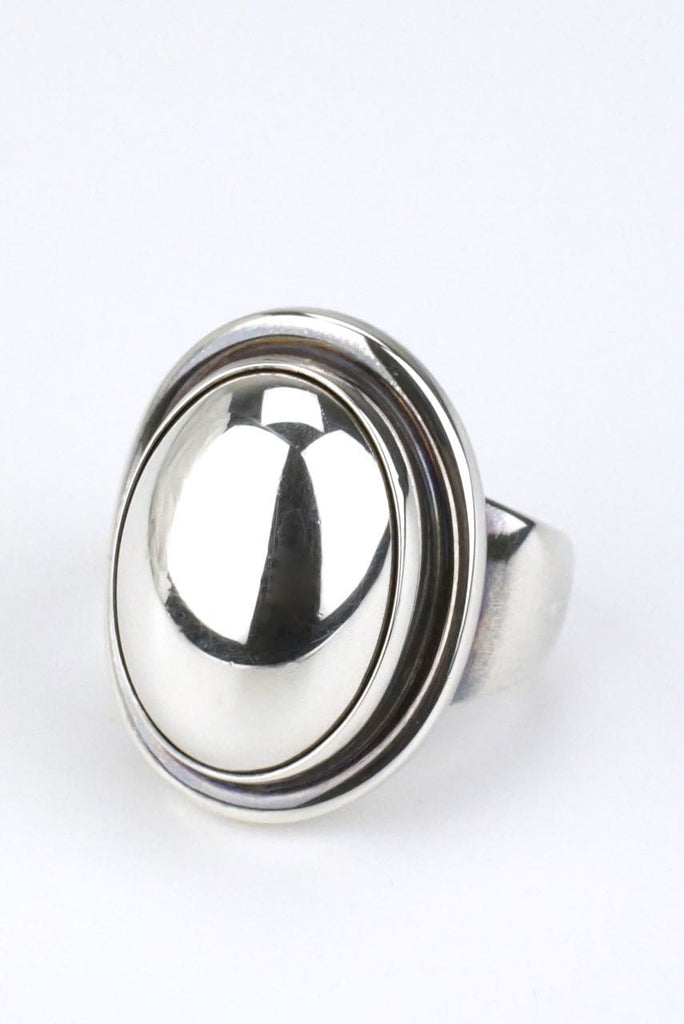 Georg Jensen silver oval silverstone ring - design 46A