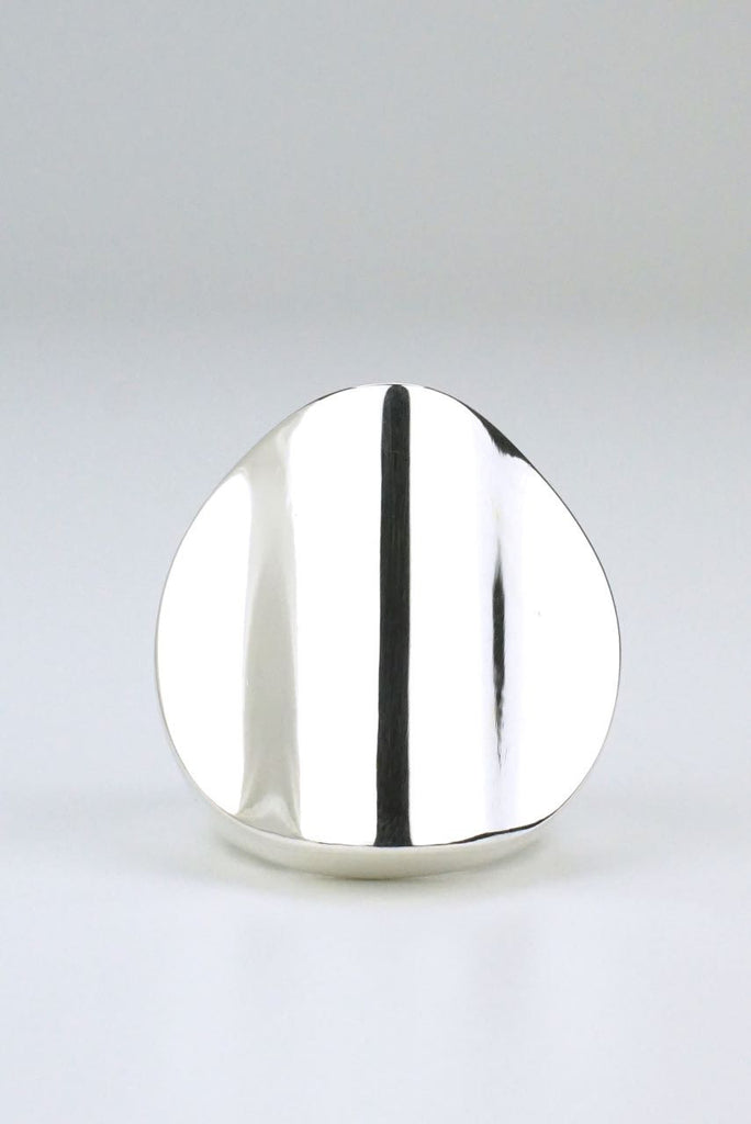 Hans Hansen large silver wavy dot ring