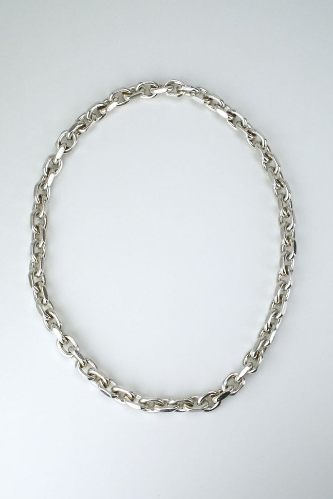 Vintage Danish silver heavy link necklace