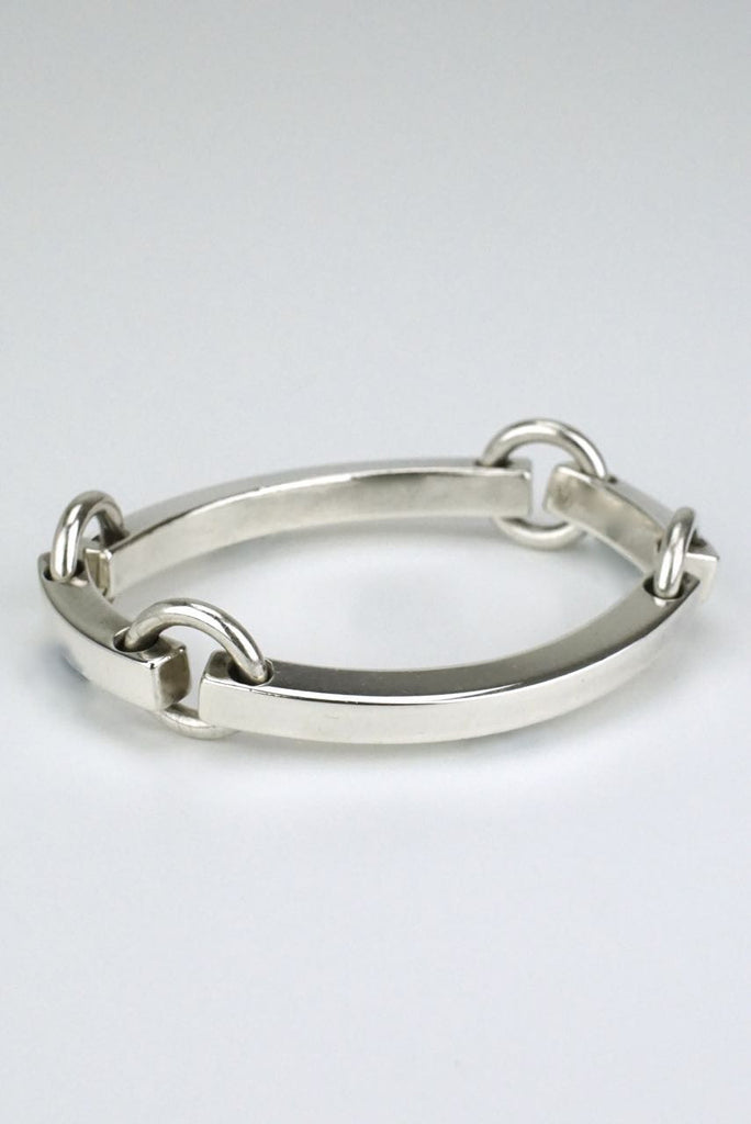 Orlando Orlandini silver heavy square link bracelet