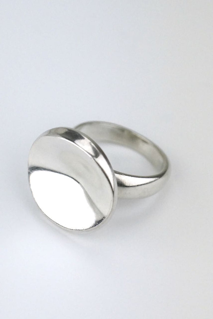 Georg Jensen silver disc ring - design 121