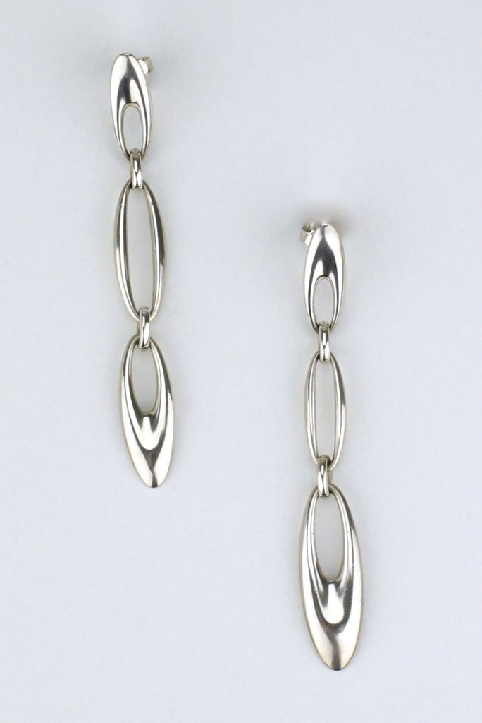 Georg Jensen Zephyr silver drop earrings - design 500