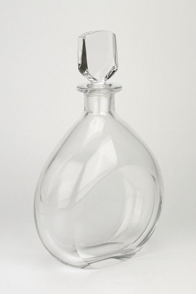 Orrefors crystal flat drop decanter