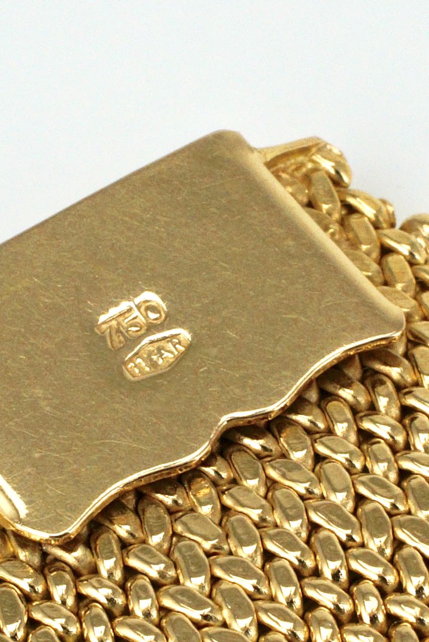 Vintage Italian Heart Link 14k Gold Bracelet