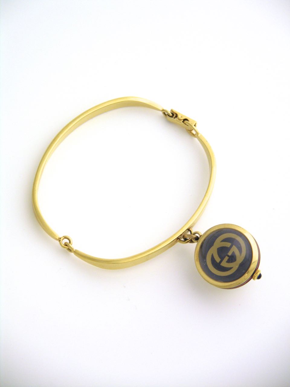Women's Gucci 1500L Rectangle Horsebit Bangle Watch YA015519 18K Gold  Plated 6